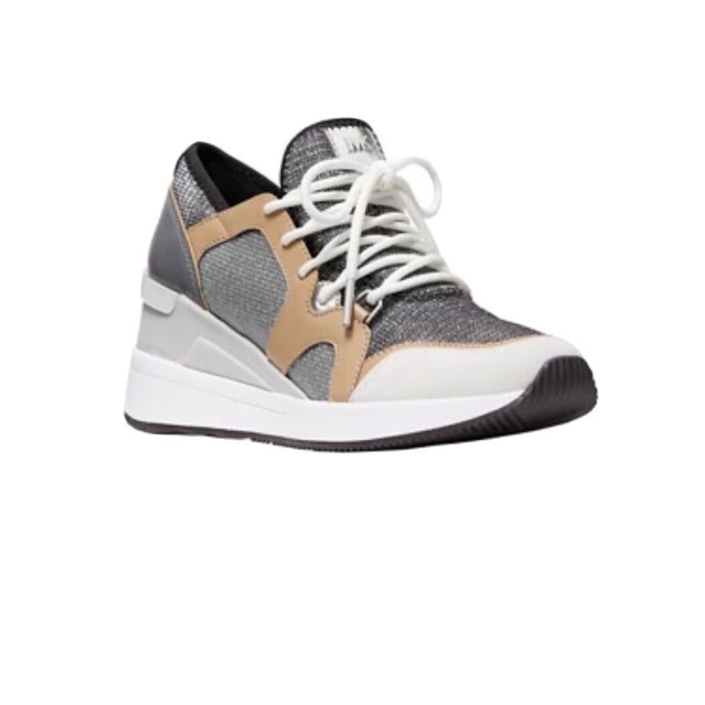 Michael Kors LIV Trainer Glitter Chain Mesh/Mesh US 6.5M Anthracite
